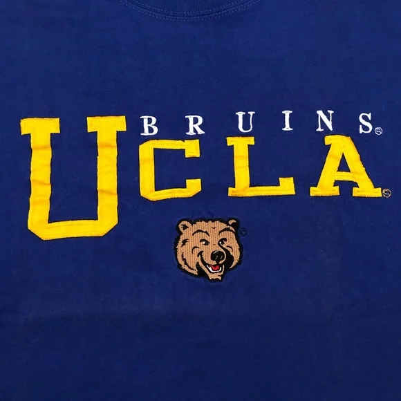 Vintage 90s UCLA Bruins Football NCAA College Blue Shirt Mens L Old Varsity Brnd - Picture 2 of 6